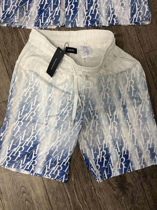 Compleu amiri alb cu albastru, M