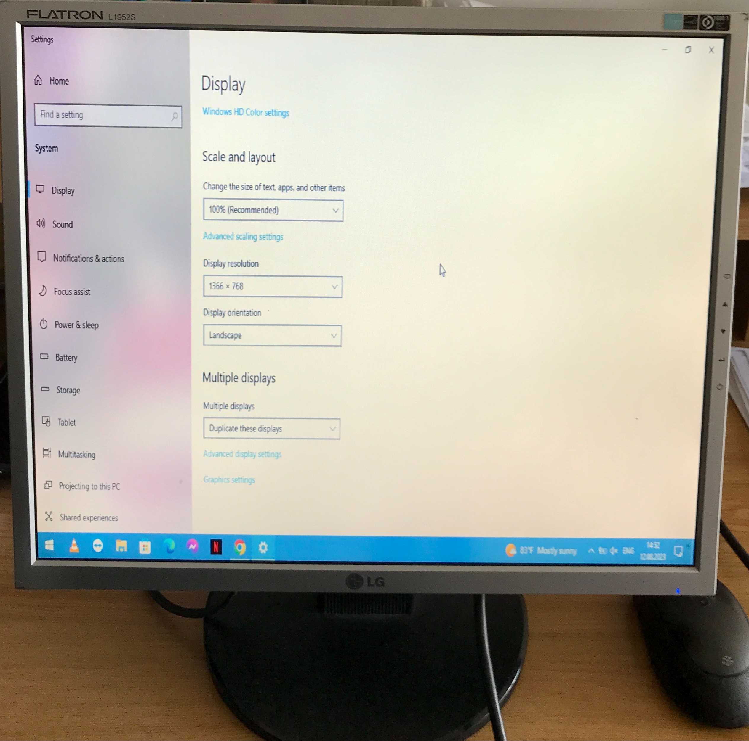 Monitor LG Flatron L1952S