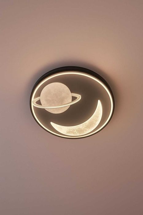 Lustru LED cu Design Lună și Telecomandă Wi-Fi – Iluminare Reglabilă