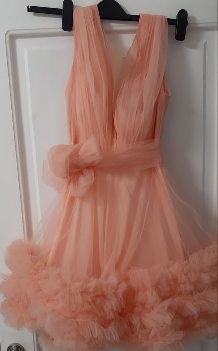 Rochie de ocazie portocaliu-coray Voguesta