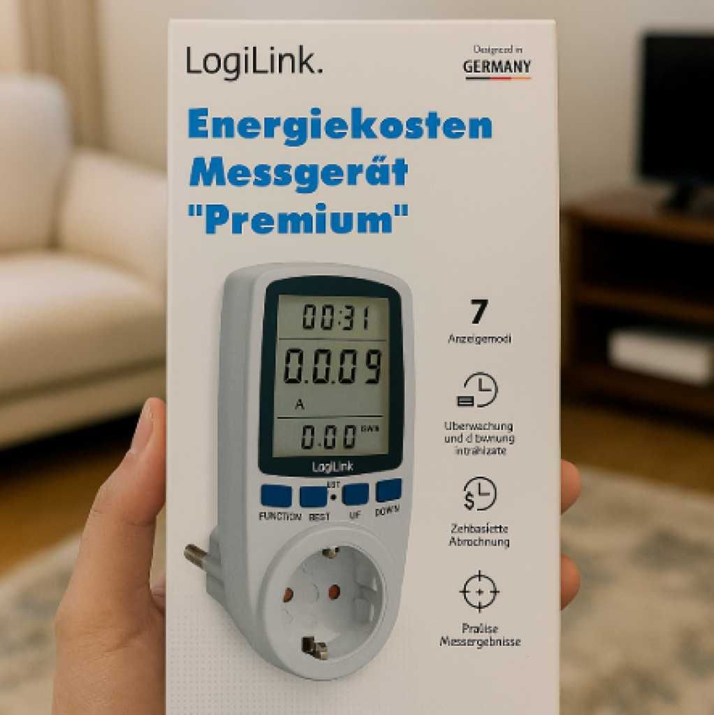 Контакт за измерване на енергия, 16A, 230V, Консумация, Ампераж,3680 W
