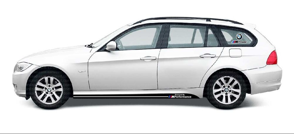 Stickere autocolante BMW M Performance / Power praguri, parasolar
