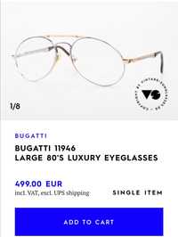 Ochelari de soare / Rame ochelari Ettore Bugatti 11946 Gold-Steel