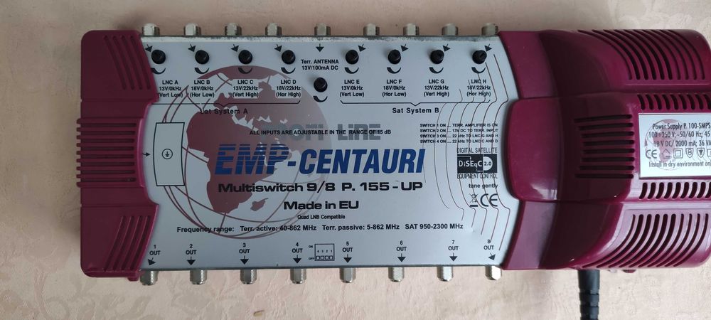 Мултиклуюч / multiswitch/ за сателитна и наземна телевизия