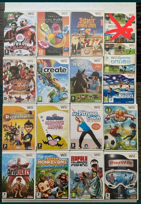 Wii Party . Wii Sport. Just Dance.