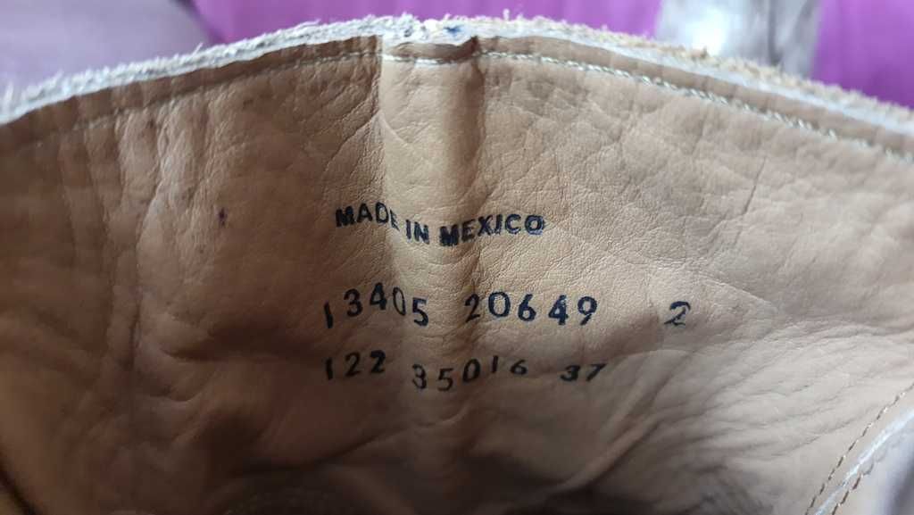 Ghete / ciocate full piele handmade de la ASH stil WRANGLER marimea 37