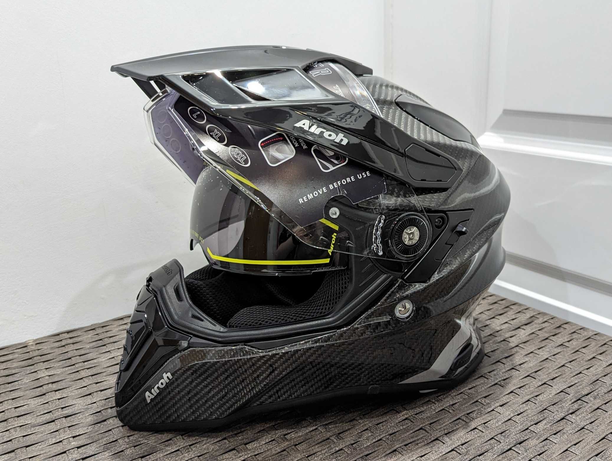 Casca moto Airoh Commander Carbon, Motocross/Dualsport, marime M - Nou