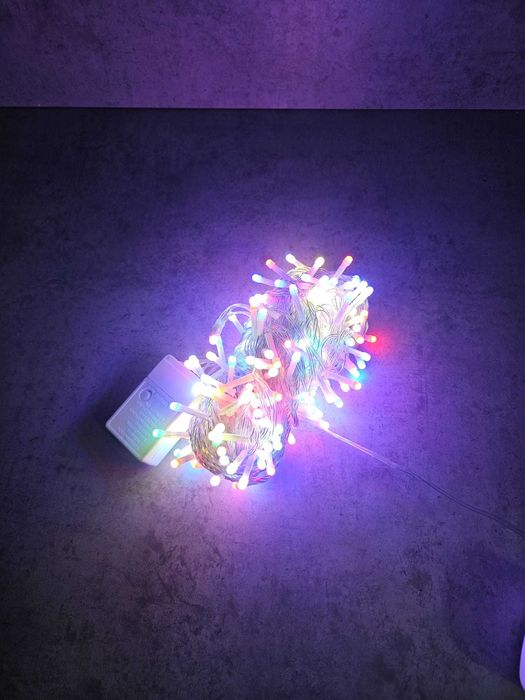 Instalație Luminoasă LED 200 LED, 18M, Multicolor, fir alb, 8 Funcții