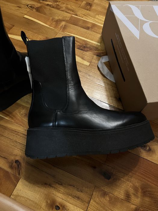 Боти Zara естествена кожа