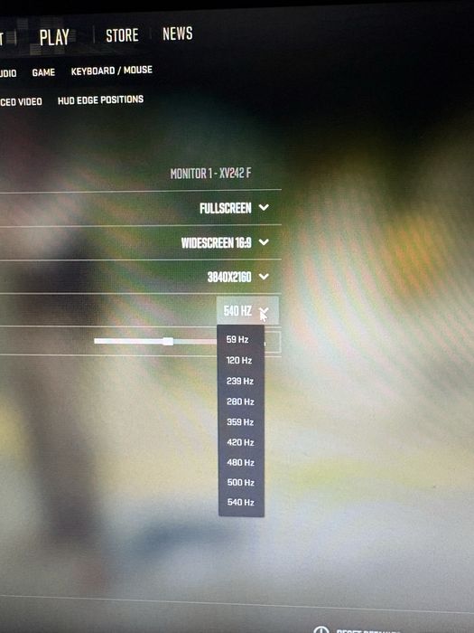 Acer XV242F 540 Hz – monitor gaming 24” Full HD, super rapid