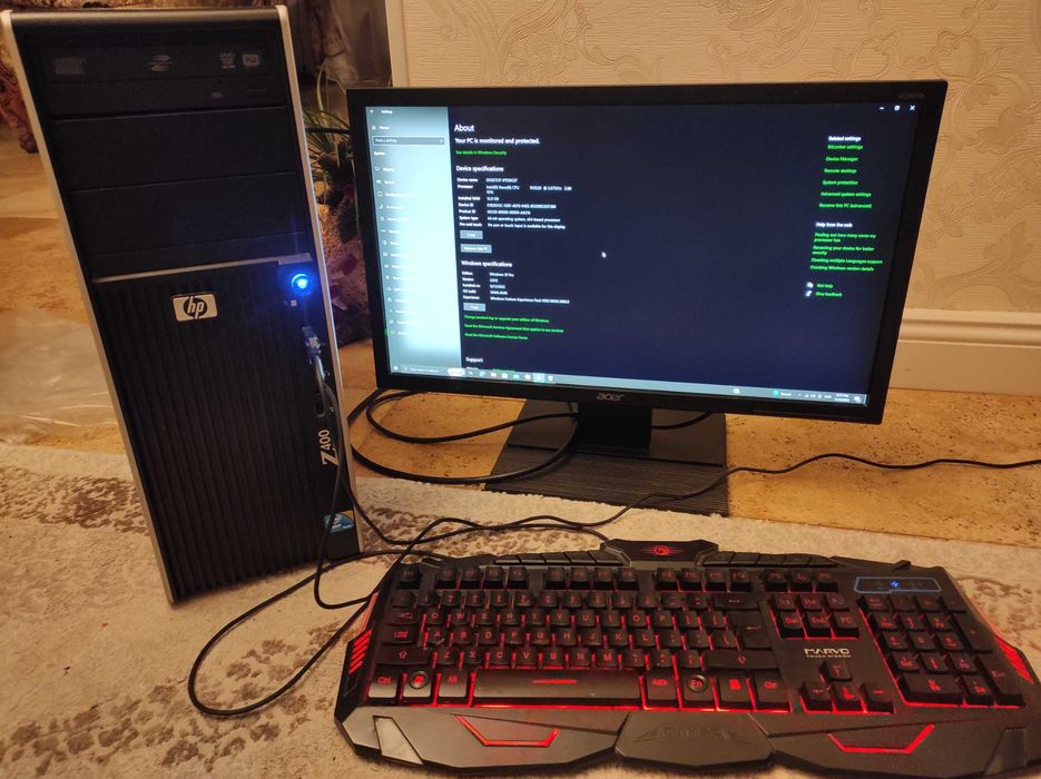 Calculator PC + monitor