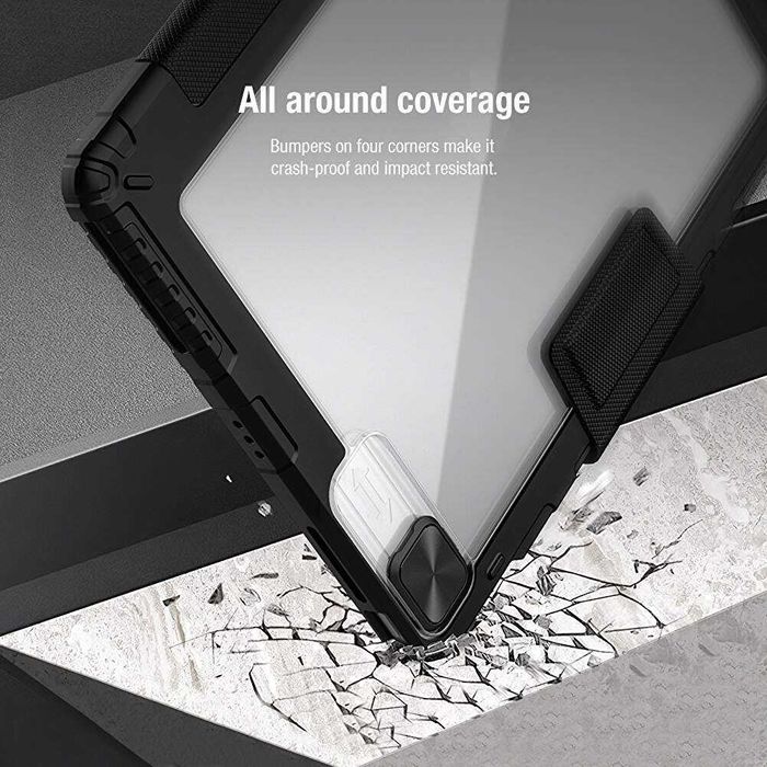 Husa flip armor + Folie APPLE iPad Pro 12.9 inch 2020-2022 Air 13 2024