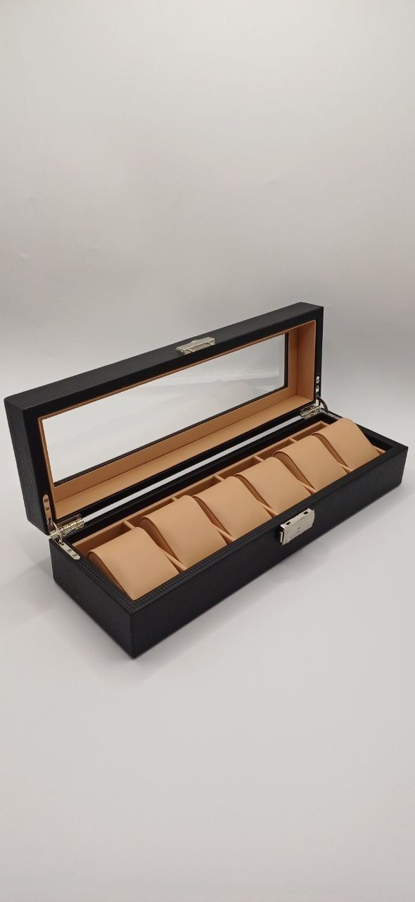 Шкатулка для часов Carbon Fiber Leather Watch Box
