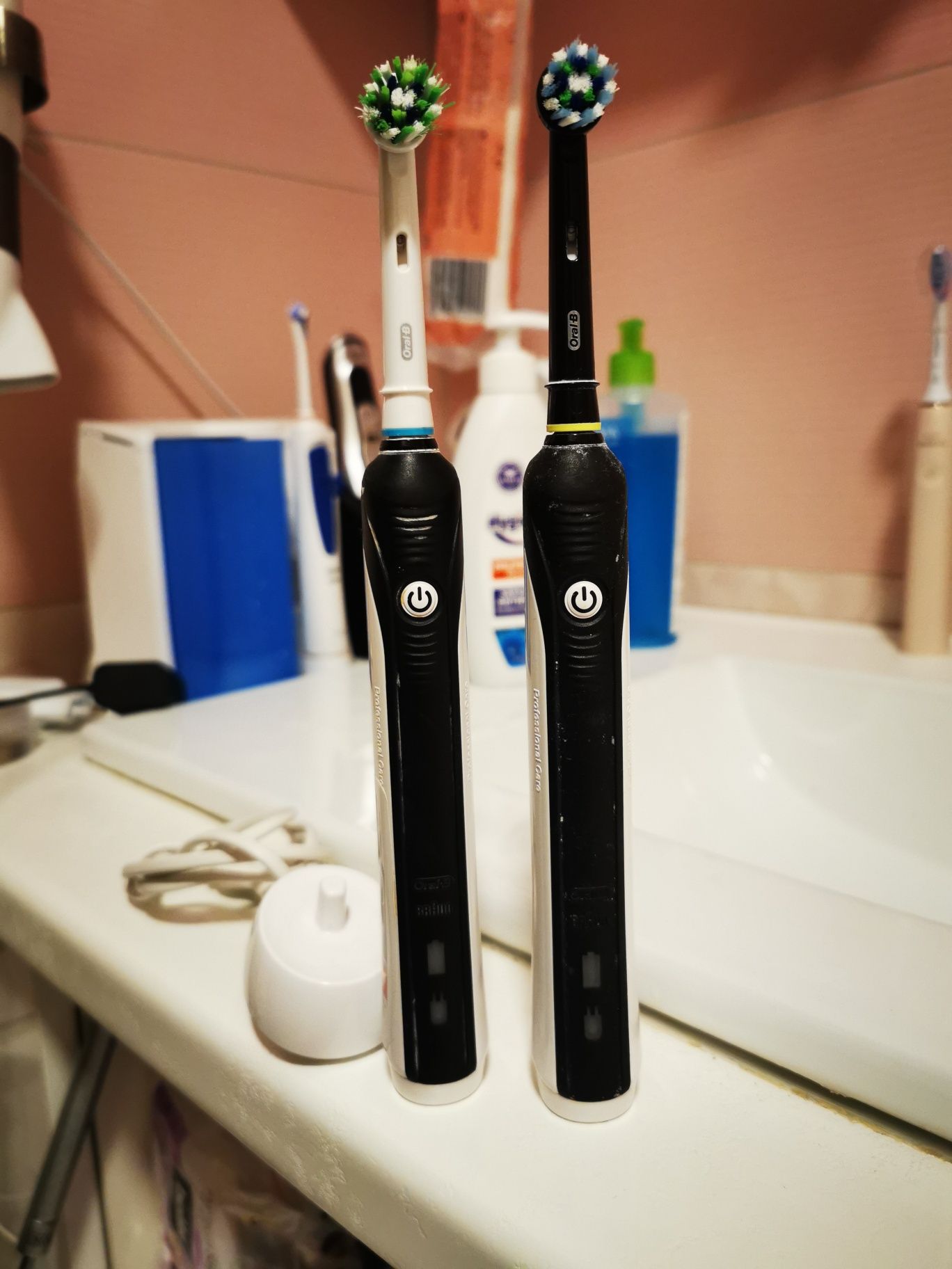 Set 2 Periute dinti electric Oral-B PRO 1 790 Cross Action, 40000 osci