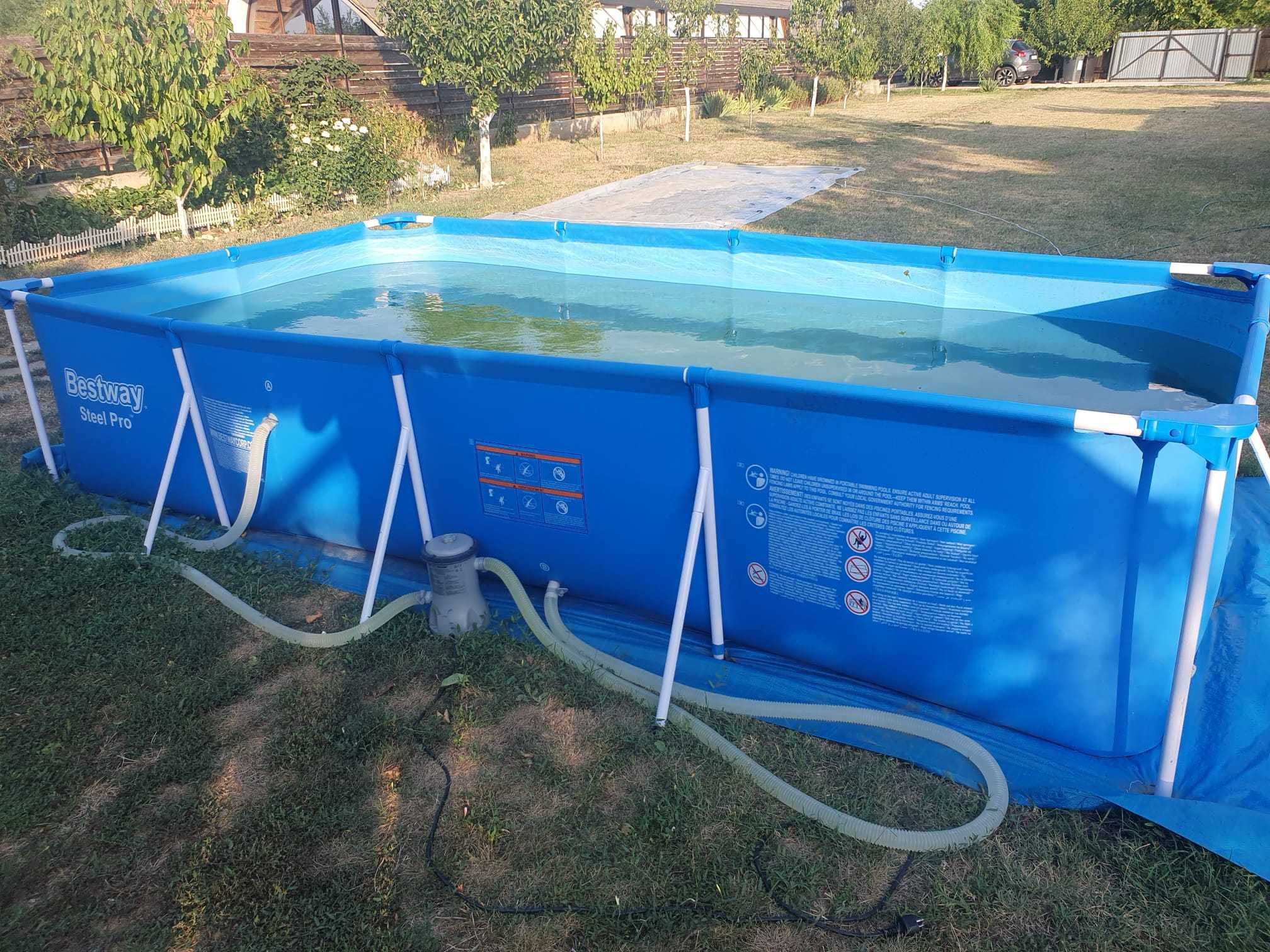 Piscina cu pompa filtrare, 4.00m x 2.11m x 81cm