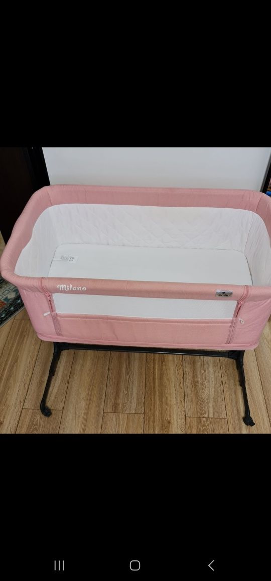 Patut Lorelli 2 in 1 Co-Sleeper Milano, Pink