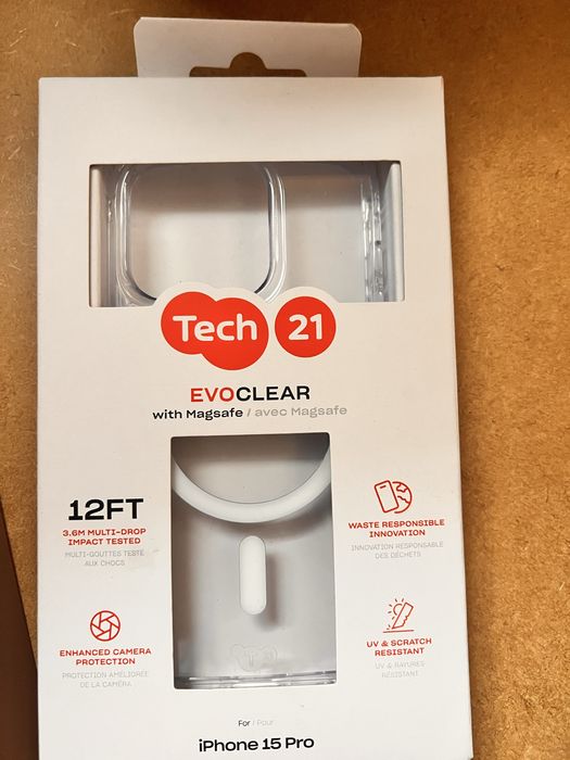 Калъф за Iphone 15 pro Clear case with Magsafe + Screen protector