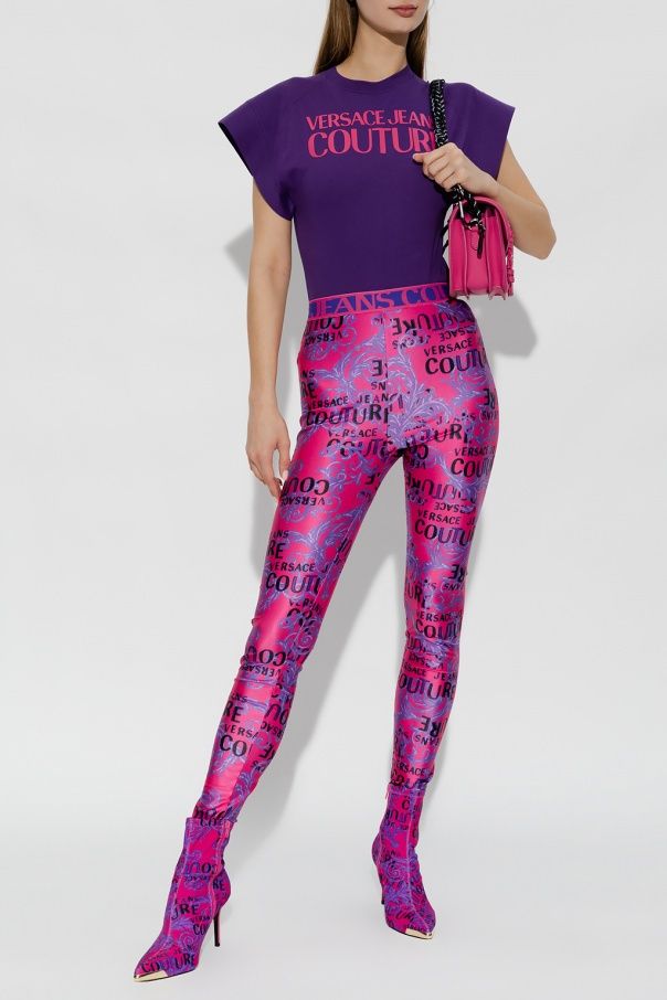 Дамско боди Versace Jeans Couture Purple Body With Logo- размер L
