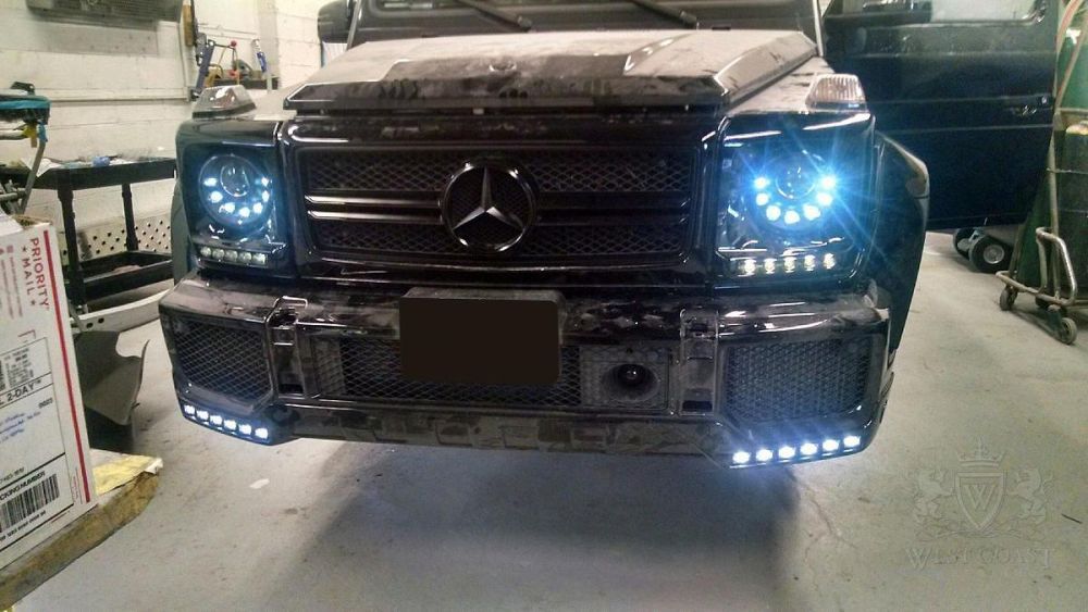 Brabus Спойлер с LED дневни светлини W463 G class Mercedes G63 G65 AMG