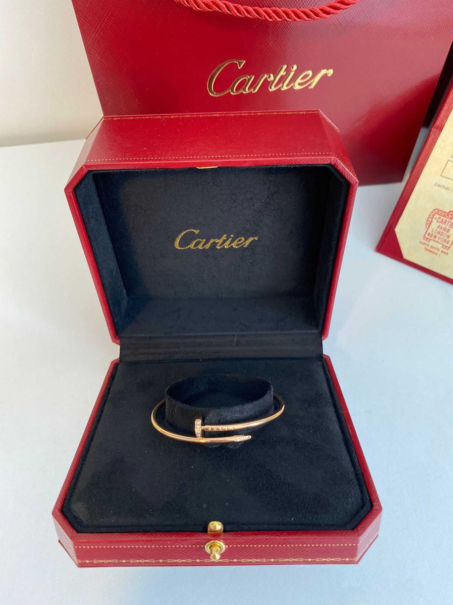 Brățară Cartier Cui Smal 15 aur roz 750 cu diamante