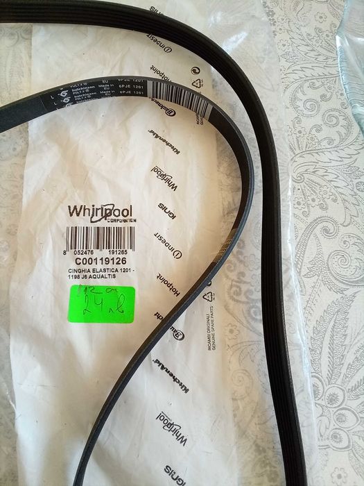 Задвижващ ремък за перални Whirlpool Indesit - Част nr. Whirlpool