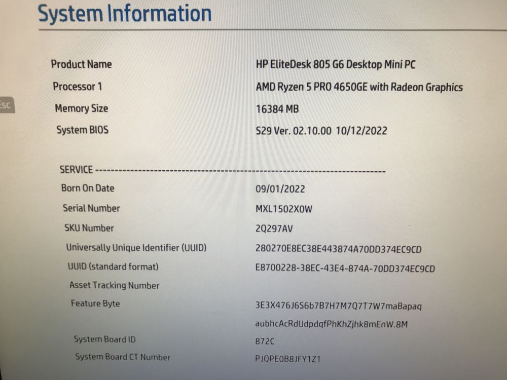 HP EliteDesk 805 G6 Mini PC,Ryzen 5 PRO 4650GE (6-Core),16GB-RAM,DDR4