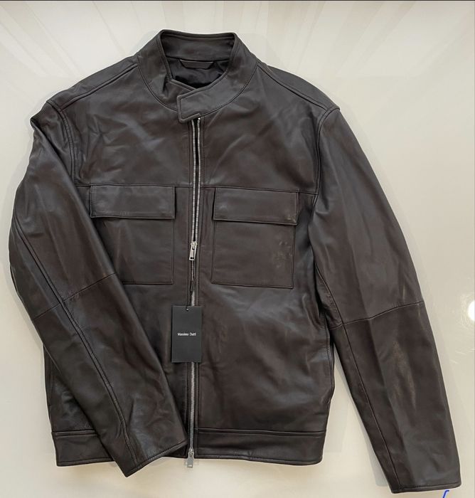 Geaca de piele bărbați Massimo Dutti