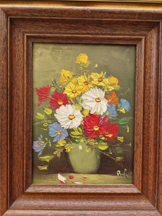 Натюрморт уникален авторски масло платно  рамка