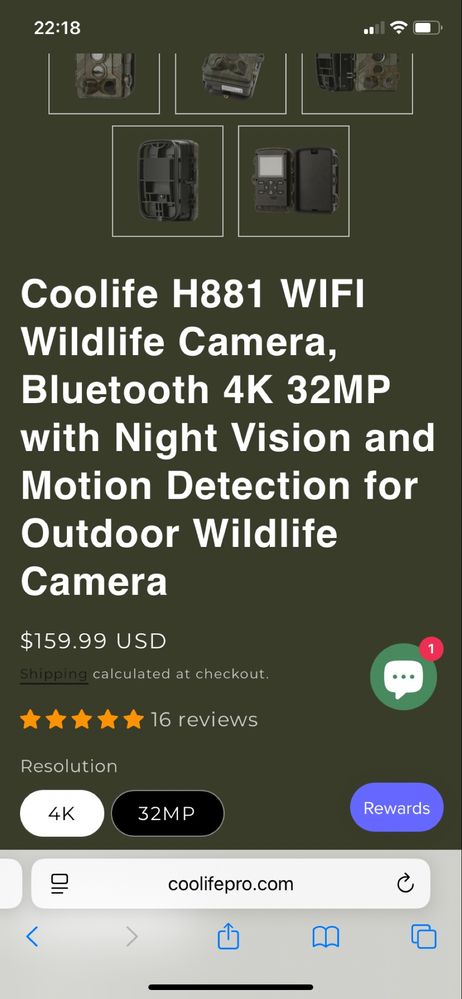 camera de vanatoare coolife