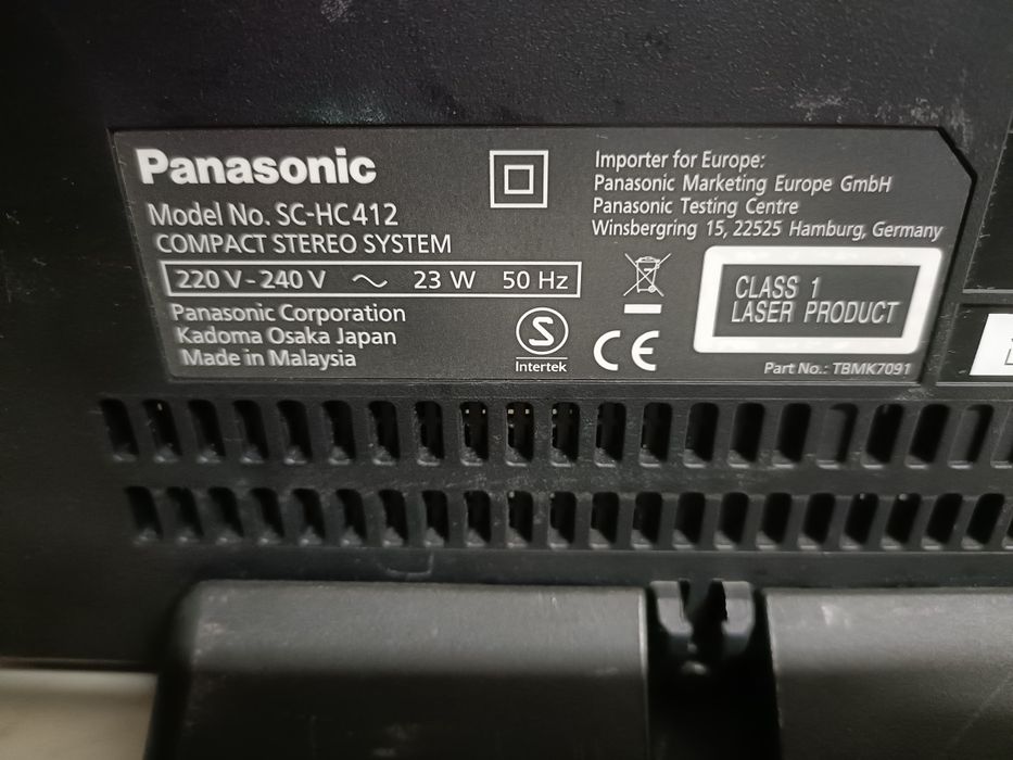 Panasonic SC HC 412, sistem audio, Bluetooth, USB, FM radio, CD player