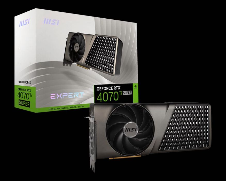 Видеокарта MSI Expert Nvidia RTX 4070 Ti  Super NEW OPEN BOX