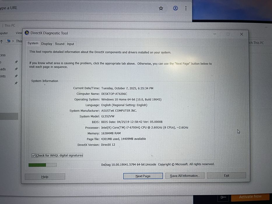 Laptop Gaming Asus Rog GL552V