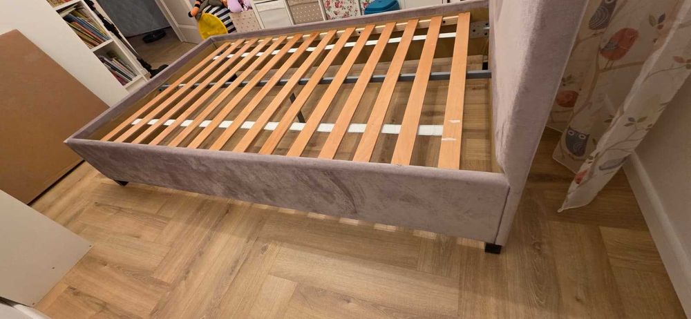 Pat tapițat copii FANCY Mobexpert 120x200cm, somieră inclusă