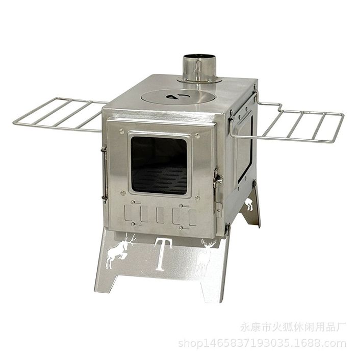 Туристическая походная печь с трубой и складными ножками ZM-3020