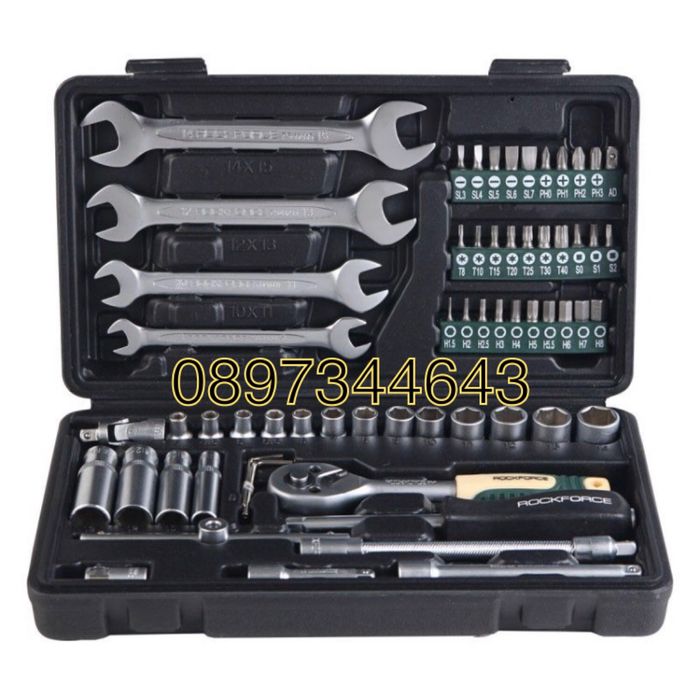 Гедоре 62 части 1/4''Rockforce