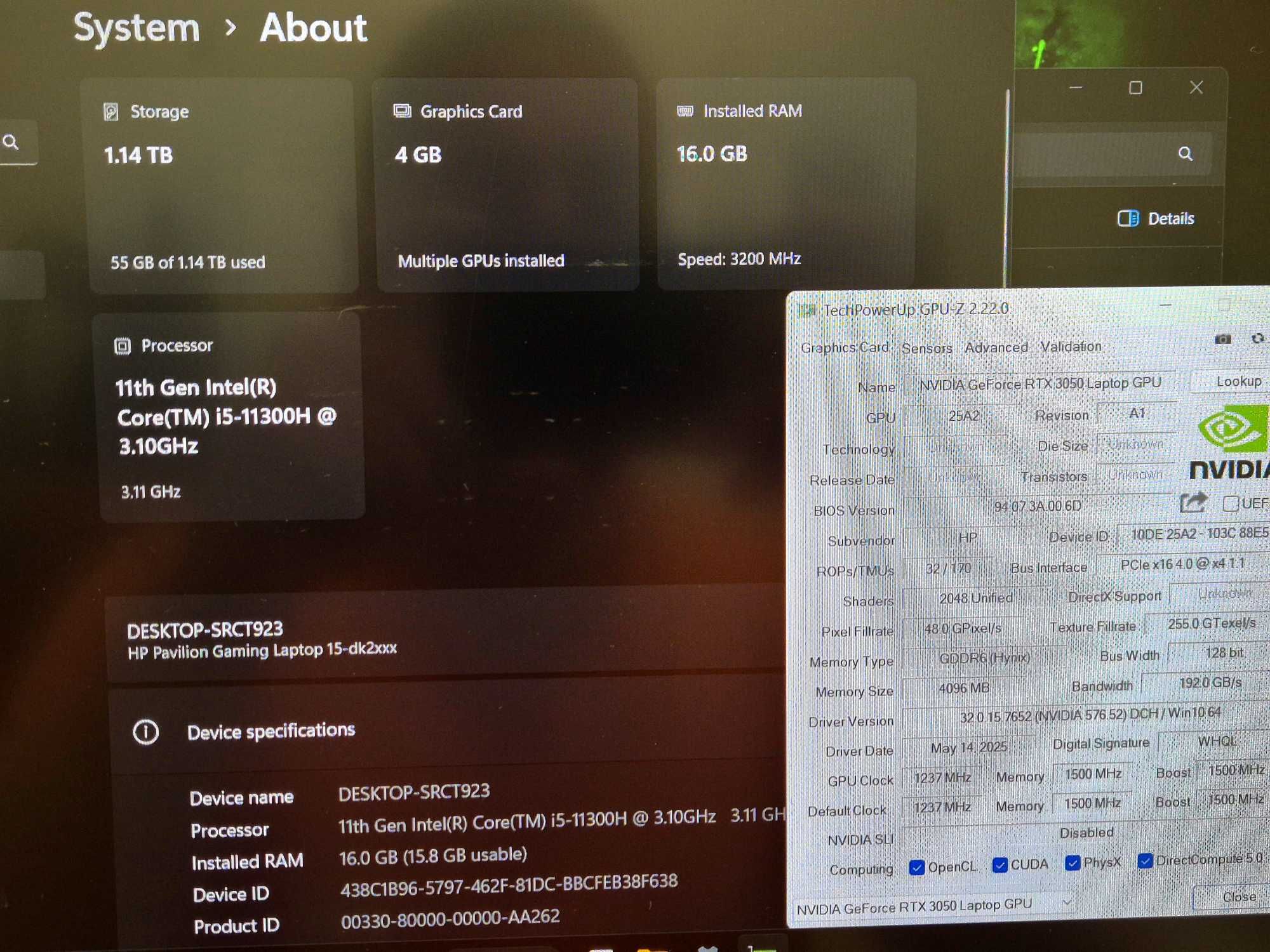 HP i5|RTX3050|IPS 144Hz|16RAM лаптоп laptop pavilion павилион gaming