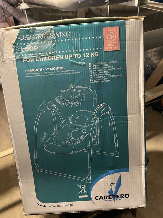 Leagan electric cu telecomanda Caretero LOOP Graphite  - 0 - 12 luni