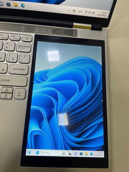 Noutbuk yangi 15,6 dyuym, Dual Screen 7.0 "sensorli", DDR4 SSD 256 GB