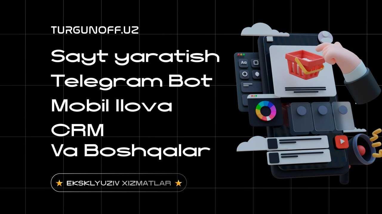 Создания сайтов, ботов и прочее ИТ услуги | Sayt, telegram bot yasash