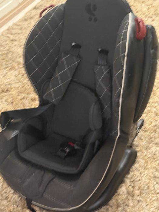 Scaun auto Lorelli, Isofix, Negru din piele, stare impecabila