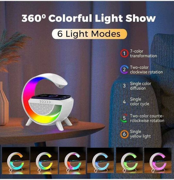 Coutron BT2301 — умная лампа 5 в 1 с Bluetooth и беспроводной зарядкой