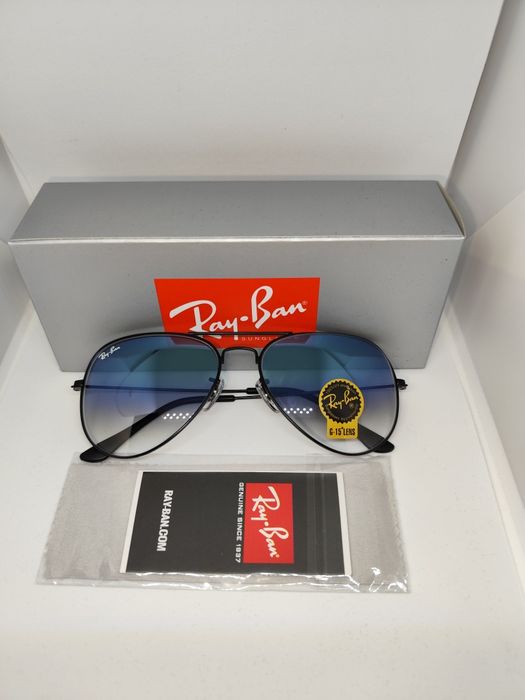 Ochelari de soare Ray Ban Aviator 3026 Black Frames Gradient Lenses