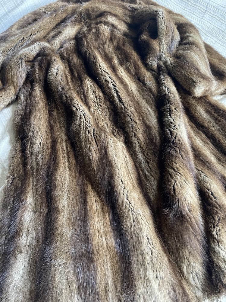 Кожено палто естествен косъм
