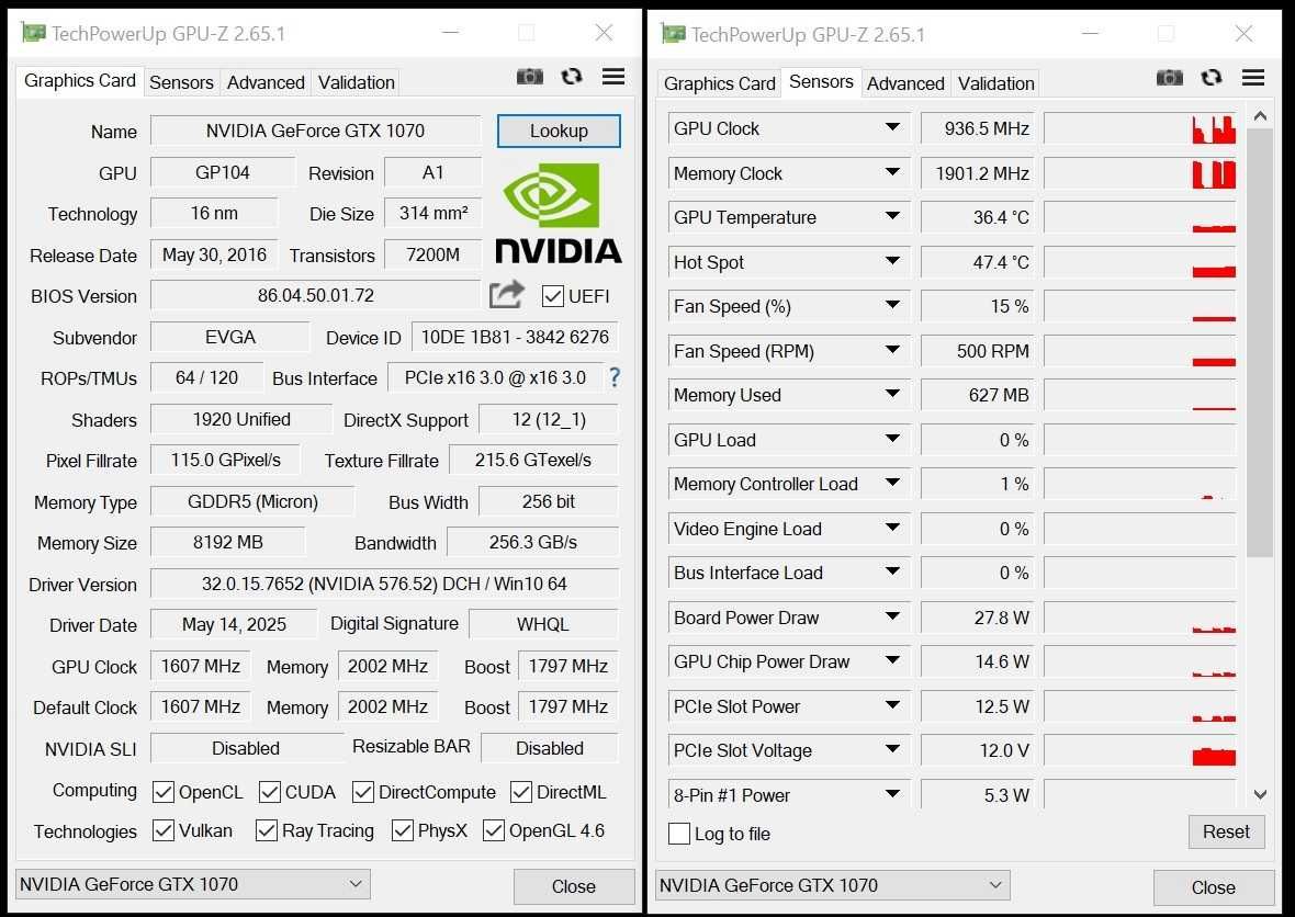 Видео карта GPU EVGA GTX 1070 FTW ACX 3.0 8gb gddr5 DP/DVI/HDMI