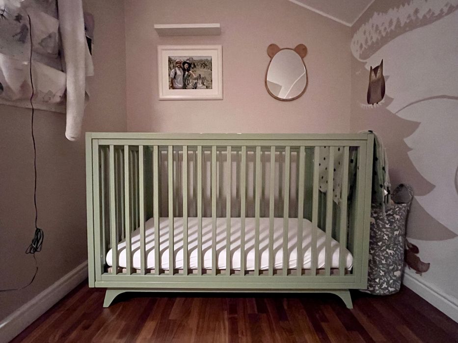 Patut lemn masiv cu saltea, nou nascut - 3 ani+, Romina Furniture
