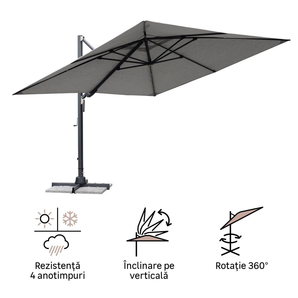 Umbrela 3x4m 360° ca noua