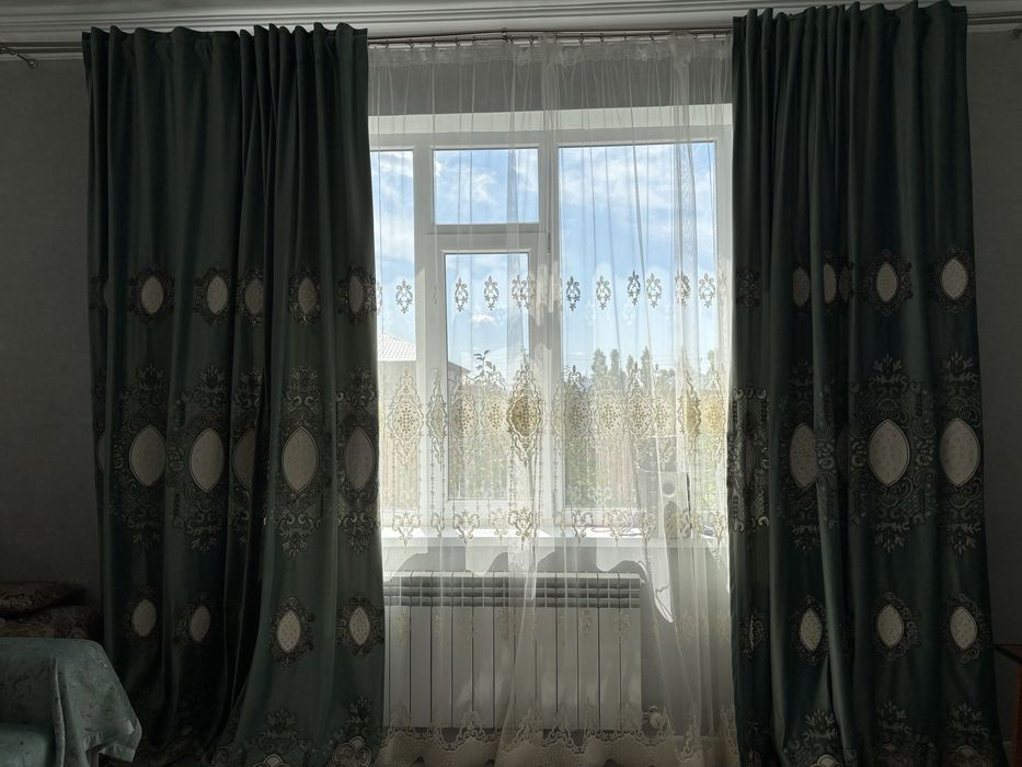 Шторы с тюлем б/у
