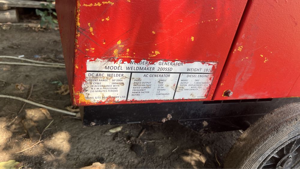 Vand generator 110v aparat sudura arc gen weldmaker 200ssd 889 ore