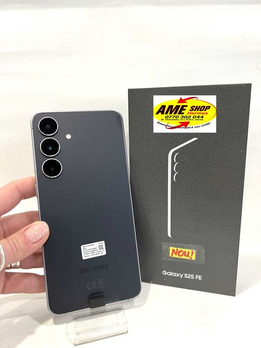 Samsung S25 FE, 128GB/8GB RAM, Jetblack, NOU!