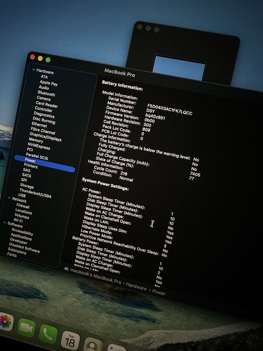 MacBook Pro 2019 16inch i7 16GB 1TB 200 cicluri incarcare